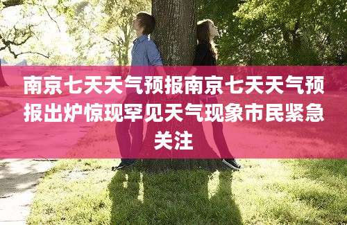 南京七天天气预报南京七天天气预报出炉惊现罕见天气现象市民紧急关注