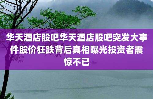 华天酒店股吧华天酒店股吧突发大事件股价狂跌背后真相曝光投资者震惊不已