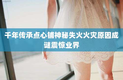 千年传承点心铺神秘失火火灾原因成谜震惊业界