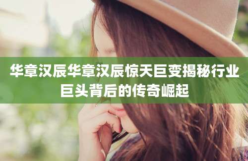 华章汉辰华章汉辰惊天巨变揭秘行业巨头背后的传奇崛起