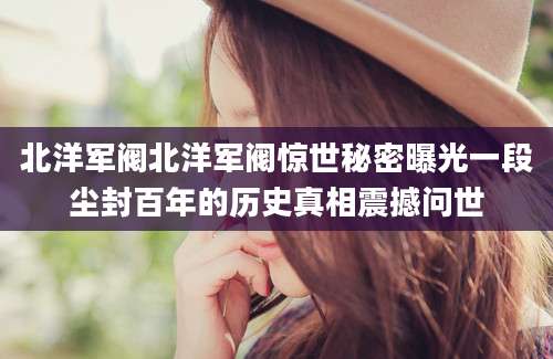 北洋军阀北洋军阀惊世秘密曝光一段尘封百年的历史真相震撼问世